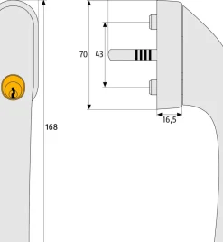 Brico Abus Afsluitbare Raamkruk Fg300 Wit- Raambeveiliging