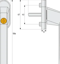 Brico Abus Fg110 Raamkruk Wit- Raambeveiliging