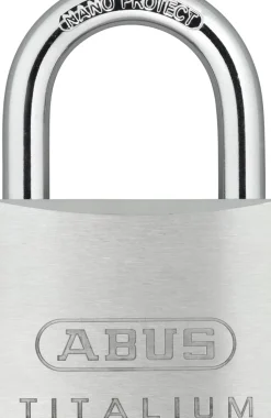Brico Abus Hangslot Titalium Tkti25/50 Verchroomde Cilinderkern- Hangsloten