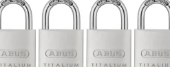 Brico Abus Hangslot Titalium Tkti23/30 4 Stuks- Hangsloten