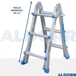 Vouwladders|Brico Aldorr Home - Multiladder Uitschuifbare Vouwladder 4X3 - 2,80M