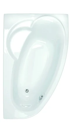 Baden|Brico Allibert Asymmetrisch Bad Zeli Links 175X110X53-55Cm Wit