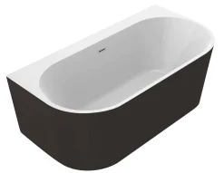 Baden|Brico Allibert Bad Ondina 170X87X56Cm Zwart Mat