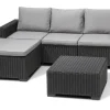 Brico Allibert California Chaiselongue Loungeset - 3-4 Personen - Grijs- Loungesets