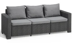 Brico Allibert California Chaiselongue Loungeset - 3-4 Personen - Grijs- Loungesets