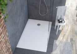 Douchebakken & Accessoires|Brico Allibert Douchebak Karbon 140X90Cm Rechthoek Wit