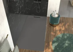 Douchebakken & Accessoires|Brico Allibert Douchebak Luna 180X90Cm Rechthoek Gun Metal