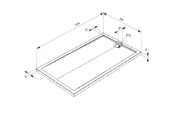 Douchebakken & Accessoires|Brico Allibert Douchebak Slim Rechthoekig 140X80Cm Wit