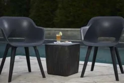 Brico Allibert Tuinstoel Akola Kuip Grafiet- Tuinstoelen