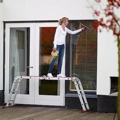 Vouwladders|Brico Altrex Plooiladder 'Varitrex Plus' Aluminium 4 X 3 Treden