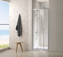 Douchedeuren|Brico Aquavive Douche Draaideur Zanzibar Chroom 190X90Cm