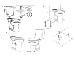 Duoblok Toiletten|Brico Aquavive Duoblok Toilet Ippari I Ao Aansluiting I Soft-Close Toiletzitting Wit