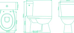 Duoblok Toiletten|Brico Aquavive Duoblok Toilet Ippari I Ao Aansluiting I Soft-Close Toiletzitting Wit