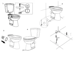 Duoblok Toiletten|Brico Aquavive Duoblok Toilet Ippari I Pk Aansluiting I Soft-Close Toiletzitting Wit