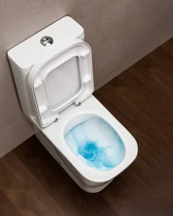 Duoblok Toiletten|Brico Aquavive Duoblok Toilet Look | Soft-Close Toiletzitting | Universee Afvoer| Randloos Toiletzitting Wit