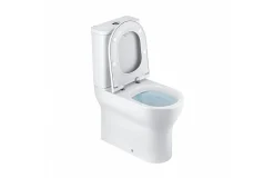 Duoblok Toiletten|Brico Aquavive Duoblok Toilet| Universele Afvoer| Randloos | Verhoogd +7Cm | Wit