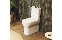 Duoblok Toiletten|Brico Aquavive Duoblok Toilet| Universele Afvoer| Randloos | Verhoogd +7Cm | Wit