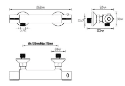 Douchekranen|Brico Aquavive Eco Thermostatische Douchekraan Cato Geborsteld Staal 15Cm