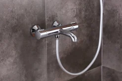 Badkranen|Brico Aquavive Eco Thermostatische Badkraan Sele Chroom