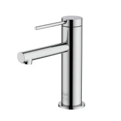 Wastafelkranen|Brico Aquavive Eco Wastafelmengkraan Sele Laag Chroom