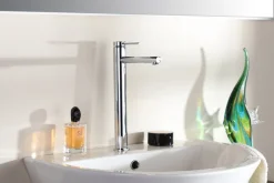 Wastafelkranen|Brico Aquavive Eco Wastafelmengkraan Sele Hoog Chroom