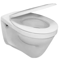 Wandclosetten|Brico Aquavive Hangtoilet Lunain Wit | Soft-Close Toiletzitting