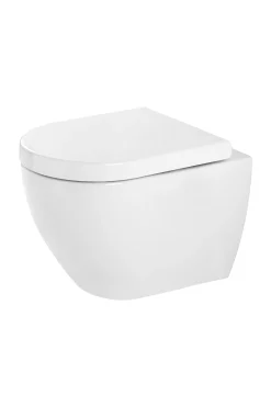 Wandclosetten|Brico Aquavive Hangtoilet Mazaro Wit | Soft-Close Toiletzitting | Randloos Toiletpot