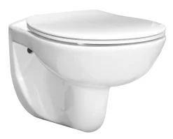 Wandclosetten|Brico Aquavive Hangtoilet Simeto Wit | Soft-Close Toiletzitting | Randloos Toiletpot