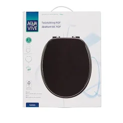 Wc-Brillen|Brico Aquavive Toiletzitting Cannes Mdf Zwart