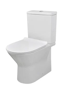 Duoblok Toiletten|Brico Aquazuro Duoblok Toilet Livenza I Universele Afvoer I Randloos Toiletpot Wit