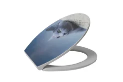 Wc-Brillen|Brico Aquazuro Toiletzitting 3D Kat Duroplast Blauw