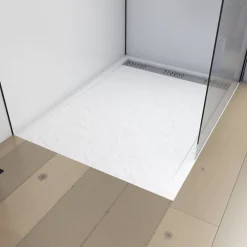 Douchebakken & Accessoires|Brico Aurlane Douchebak Pedra 120X80Cm Wit Steeneffect