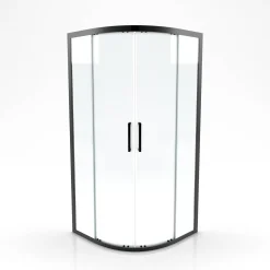 Douchedeuren|Brico Aurlane Douchedeur Factory Rond 90X90X200Cm Zwart