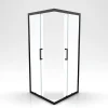 Douchedeuren|Brico Aurlane Douchedeuren Factory Vierkant 90X90X200Cm Zwart