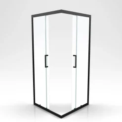 Douchedeuren|Brico Aurlane Douchedeuren Factory Vierkant 90X90X200Cm Zwart