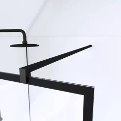 Douchewanden & Inloopdouches|Brico Aurlane Douchewand Black Indus 90X200Cm 5Mm Zwart