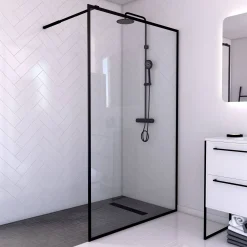 Douchewanden & Inloopdouches|Brico Aurlane Douchewand Dark Edge 120X200Cm 6Mm Zwart