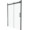 Douchedeuren|Brico Aurlane Schuifdeur Roll Black 140Cm 8Mm Dik Veiligheidsglas
