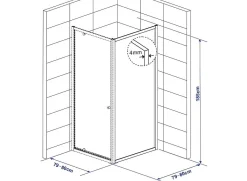Douchewanden & Inloopdouches|Brico Baseline Douchewand Zijwand Wit 185X80Cm