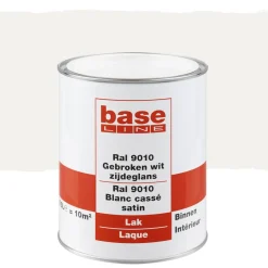 Brico Baseline Lak Zijdeglans Gebroken Wit Ral 9010 750Ml- Lakken