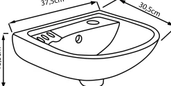 Toiletfonteinen|Brico Baseline Toiletfontein 37,5X31Cm Keramiek Wit