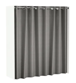 Meubelen|Brico Belfurn Uitschuifbare Dressingkast Chicago Met Gordijn Wit
