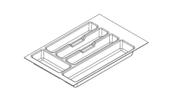 Keuken Accessoires|Brico Bestekbak 32Cm Kunststof Donkergrijs