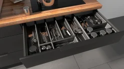 Keuken Accessoires|Brico Bestekbak 90Cm Kunststof Donkergrijs