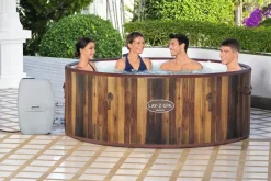 Brico Bestway Jacuzzi Lay-Z-Spa Helsinki 60025 1123L Imitatie Hout O180X66Cm- Spa En Jacuzzi