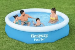 Brico Bestway Opblaaszwembad Fast Set Rond Met Filterpomp O305X66Cm- Opblaaszwembaden