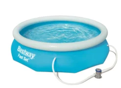 Brico Bestway Opblaaszwembad Fast Set Rond Met Filterpomp 305X76Cm- Opblaaszwembaden