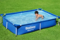 Brico Bestway Opzetzwembad Steel Pro Rechthoek 221X150X43Cm- Opzetzwembaden Zonder Pomp