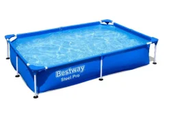 Brico Bestway Opzetzwembad Steel Pro Rechthoek 221X150X43Cm- Opzetzwembaden Zonder Pomp