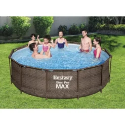 Brico Bestway Zwembad Steel Pro Max Rotan 366 Cm- Opzetzwembaden Zonder Pomp